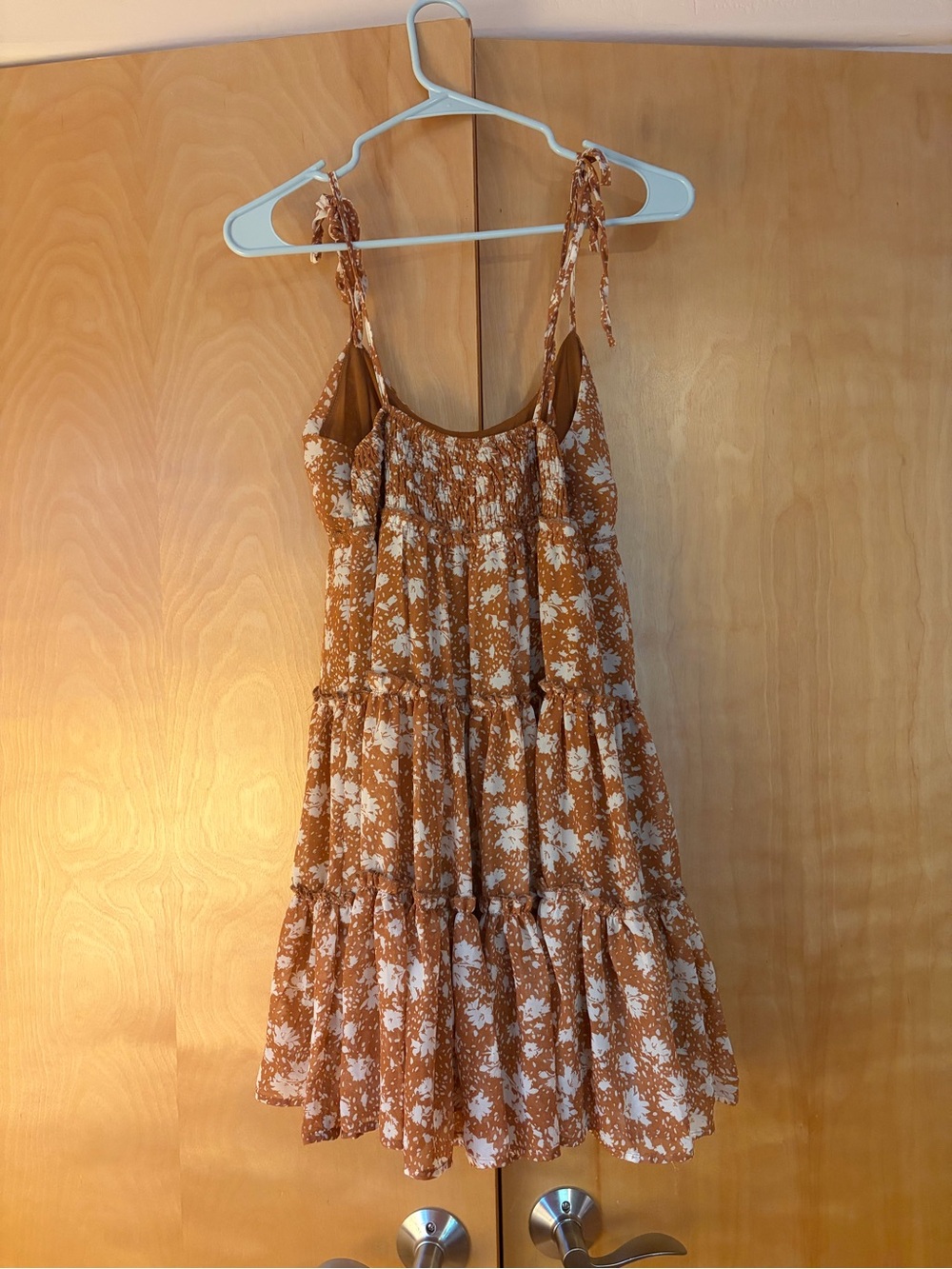 Brown and White Floral Print Sundress from Altar’d State - Picture 2 of 3